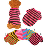 Maxbell Puppy Pet Dog Cat Coral Fleece Red Green Stripe T Shirt Clothes Apparel M