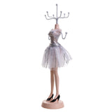 Maxbell Resin Lady Mannequin Jewelry Bracelet Earring Display Stand Rack Silver #2 - Aladdin Shoppers