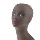 Maxbell Black Women Mannequin Head Model Glasses/Hat/Headset Display Stand Rack Brown-B