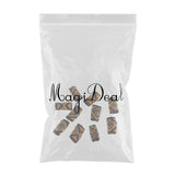 Maxbell 10x Knitted Fabric Hair Dreadlock Beads Tubes For DIY Braids Pendants 11