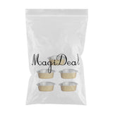 Maxbell 5 Pieces Aluminum Foil Melting Film Hard Beans Hair Removal Wax Small Bowl