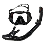 Maxbell Mask Snorkel Set Scuba Diving Mask Swimming Glasses Diver Training Dive Black