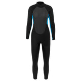 Maxbell Kids Wetsuits Jumpsuit 3mm Neoprene Long Sleeve Back Zip Summer Diving Suit Blue S
