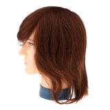 Maxbell Human Hair Male Mannequin Head Hairdresser Training Cosmetology Doll Head