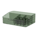 Maxbell Bathroom Storage Box Cosmetics Case Organizer for Bedroom Office Home Green Compartment