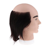 Maxbell Human Hair Male Mannequin Head Hairdresser Salon Training Practice Head Half Bald