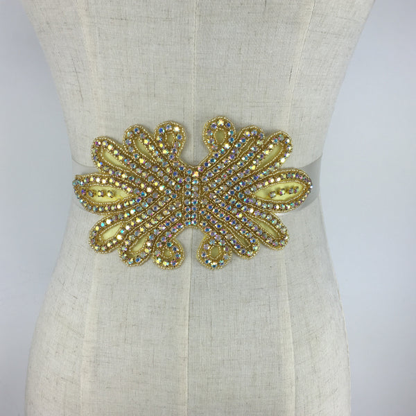 slim fit dress slacks 1930s Gold Sequin and Beaded Belt main image 1