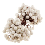 Maxbell 40-head Mini Artificial Fruit Berry Christmas Wedding Decoration White