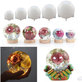 Maxbell Sphere Ball Resin Mold Silicone Epoxy Mould DIY Pendant Jewelry Making Tool 65mm