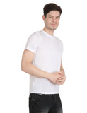 Maxbell  Solid Men Round Neck White T Shirt
