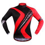Maxbell Bike Bicycle Cycling Long Jersey T Shirt Top with Bib Pants Set Red XL