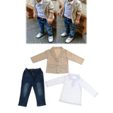 Maxbell Three Pieces Boys Cotton Clothing Sets Jacket T-Shirt and Jeans 3-8 Years 6T