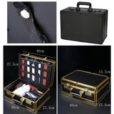 Large Barber Salon Tool Kits Storage Travel Carry Case Organizer Box Black