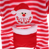 Maxbell Cute Christmas Dog Cat Polyester Coat Stripped T Shirt Christmas Clothes  S