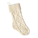 Kids Heavy Knit Christmas Gift Present Candy Socks Stocking Party White 46cm