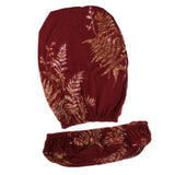 Maxbell Stretch Spandex Slipcover Office Computer Chair Cover Leaves-Wine Red