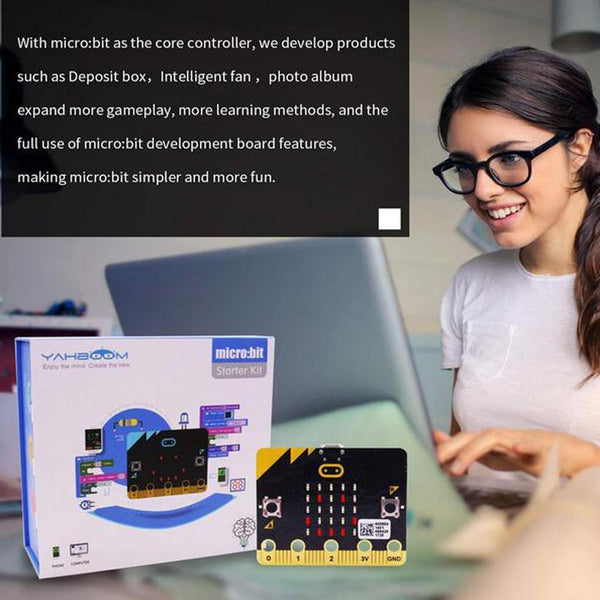 Carte Micro:bit V2 Yahboom – Pour Robots Et Apprentissage STEM, Programmation Enfants, Compatible Robot Car