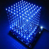 Max 1 Set of 3D LightSquared DIY Kit LED Cube 8x8x8 Blue Electronic Circuit DIY
