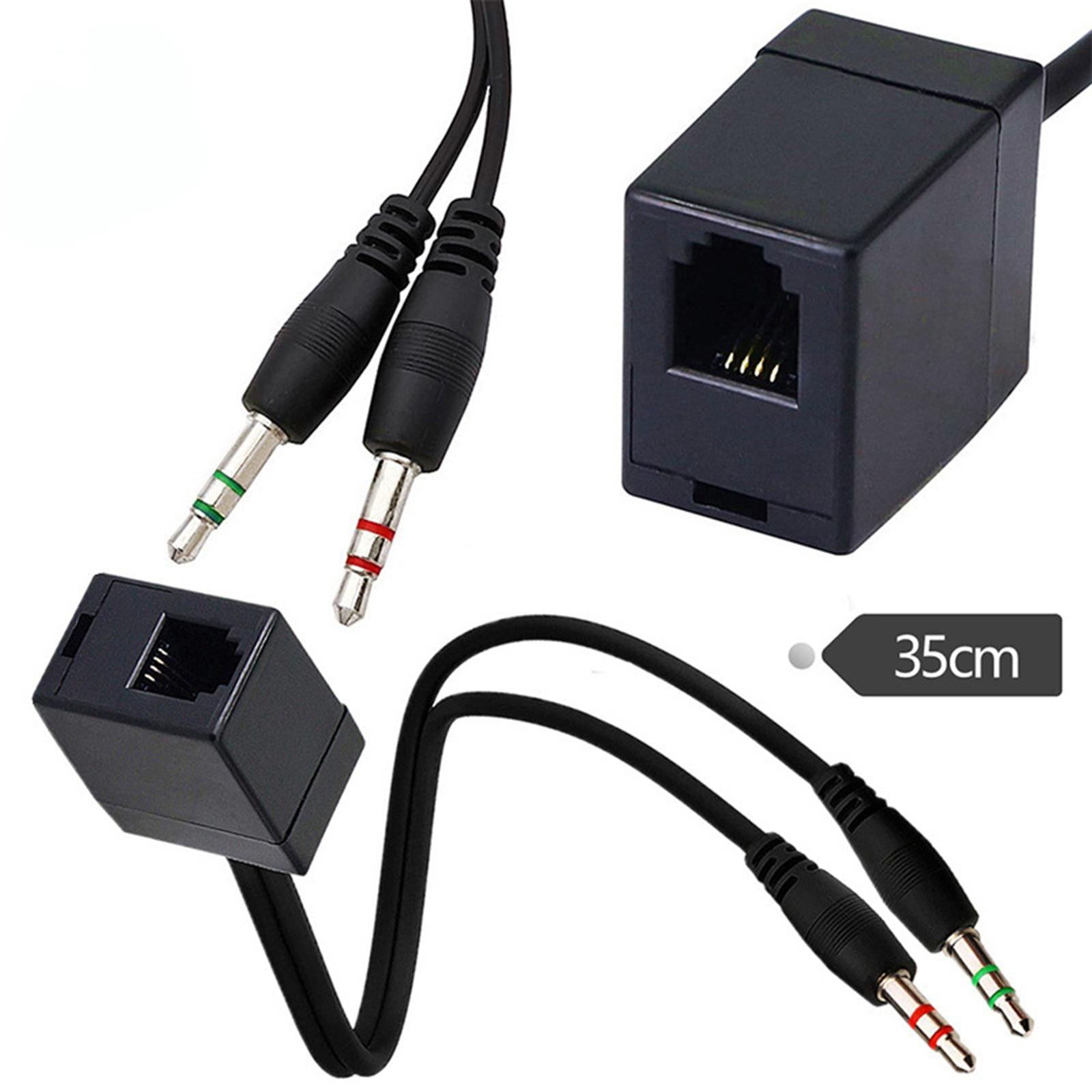 Usb To Phone Jack Adapter 4p4c Male To Female Connector For