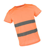Max Maxb Reflective T Shirt Safety Quick Dry High Visibility Short Sleeve L-XXXL Orange XXXL