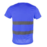 Max Maxb Reflective T Shirt Safety Quick Dry High Visibility Short Sleeve L-XXXL Blue L