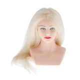 Human Hair Styling Mannequin Head Salon Training Manikin Head 27'' Beige