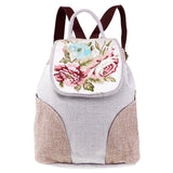 Max Women Girl Ethnic Style Backpack Embroidery Travel Bag Shoulder Bag Handbag