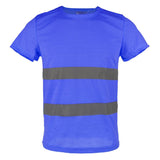 Max Maxb Reflective T Shirt Safety Quick Dry High Visibility Short Sleeve L-XXXL Blue XXL