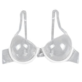 Clear Disposable Underwire Bra Women's Full Cup Push Up Bras Adjustable 40E