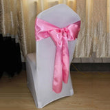 Max Satin Sashes Bows Chair Cover Bow Sash Wedding Events Supplies Pink - Aladdin Shoppers