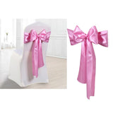 Max Satin Sashes Bows Chair Cover Bow Sash Wedding Events Supplies Pink - Aladdin Shoppers