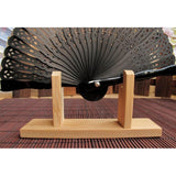 Bamboo Fan Display Stand Holder for Antique Folding Fan Home Decor Natural