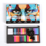 Face Body Paint Palette Professional Safe Water-Based Paints 10 Colors