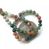 Maxbell 4xBlood Agate Round Gemstone Loose Beads Strand 4mm / 15.5 Inch