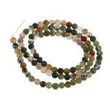 Maxbell 4xBlood Agate Round Gemstone Loose Beads Strand 4mm / 15.5 Inch