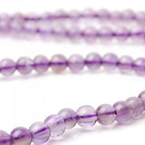 Maxbell Amethyst Round Gemstone Loose Beads Strand 4mm / 15.5 Inch