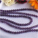 Maxbell Amethyst Round Gemstone Loose Beads Strand 4mm / 15.5 Inch