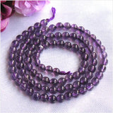 Maxbell Amethyst Round Gemstone Loose Beads Strand 4mm / 15.5 Inch
