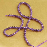 Maxbell Amethyst Round Gemstone Loose Beads Strand 4mm / 15.5 Inch