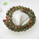 Maxbell Unakite Round Gemstone Loose Beads Strand 4mm / 15.5 Inch