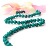 Maxbell 2x 6mm 15.5 Inch Fancy Green Malachite Round Gemstone Beads Great For Necklace