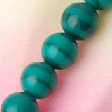 Maxbell 2x 6mm 15.5 Inch Fancy Green Malachite Round Gemstone Beads Great For Necklace