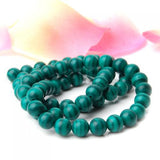 Maxbell 2x 6mm 15.5 Inch Fancy Green Malachite Round Gemstone Beads Great For Necklace