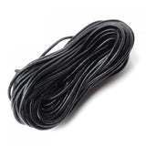 Maxbell 10yds 2mm Black Round Real Genuine Leather Jewelry Beading String+1.5mm 10m Cord