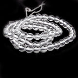 Maxbell 6mm Genuine Rock Crystal Quartz Loose Beads Strand 16 Inch