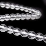 Maxbell 6mm Genuine Rock Crystal Quartz Loose Beads Strand 16 Inch