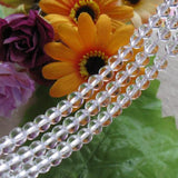 Maxbell 6mm Genuine Rock Crystal Quartz Loose Beads Strand 16 Inch