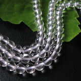 Maxbell 6mm Genuine Rock Crystal Quartz Loose Beads Strand 16 Inch