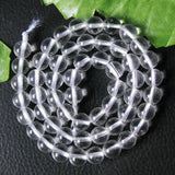 Maxbell 6mm Genuine Rock Crystal Quartz Loose Beads Strand 16 Inch