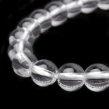 Maxbell 6mm Genuine Rock Crystal Quartz Loose Beads Strand 16 Inch